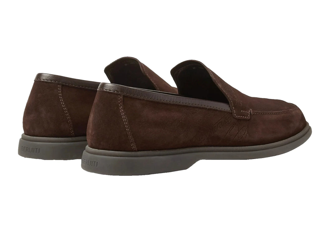 Berluti Paris Latitude Scritto Suede Loafers(Pre Owned)