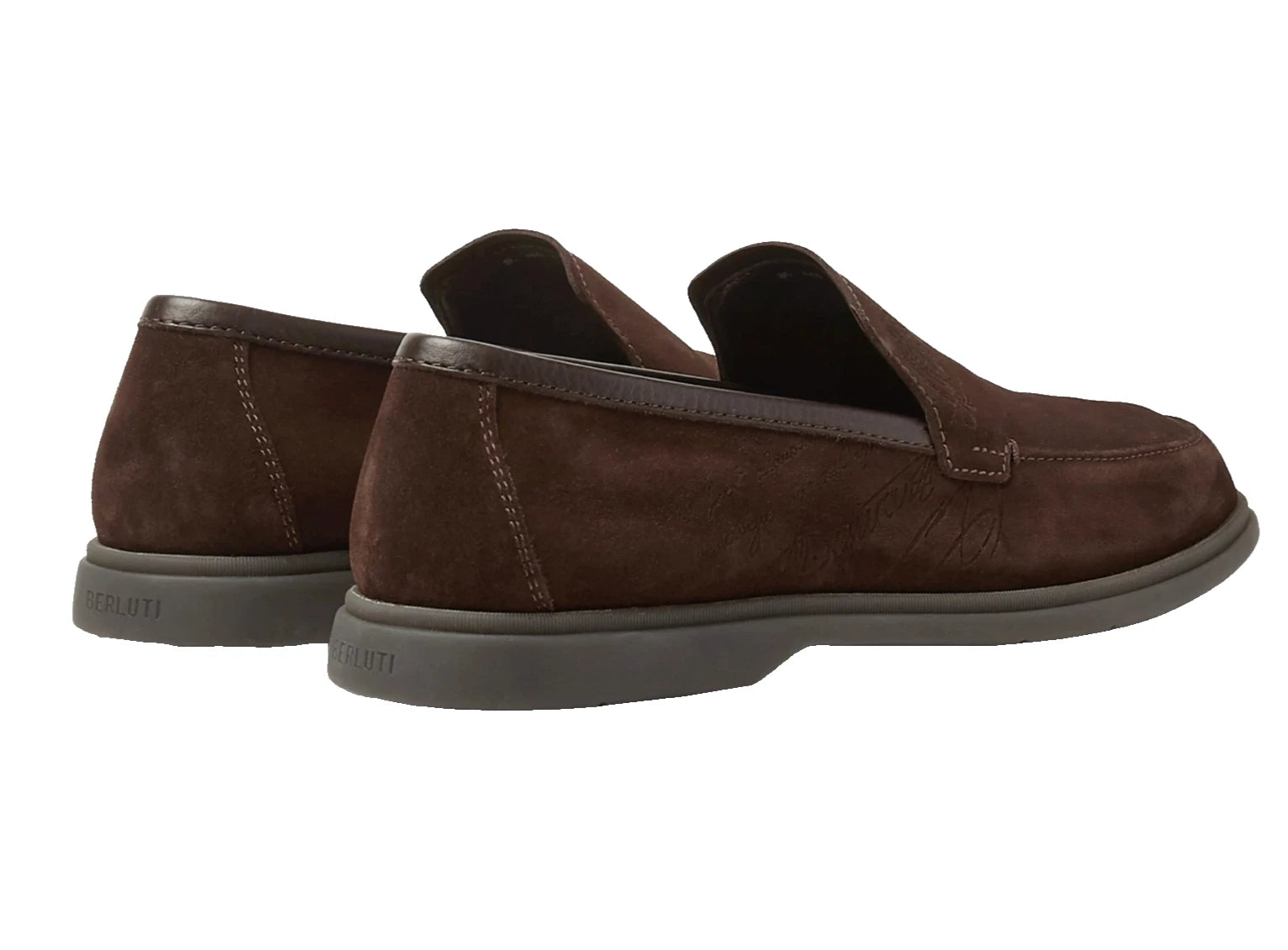Berluti Paris Latitude Scritto Suede Loafers(Pre Owned)